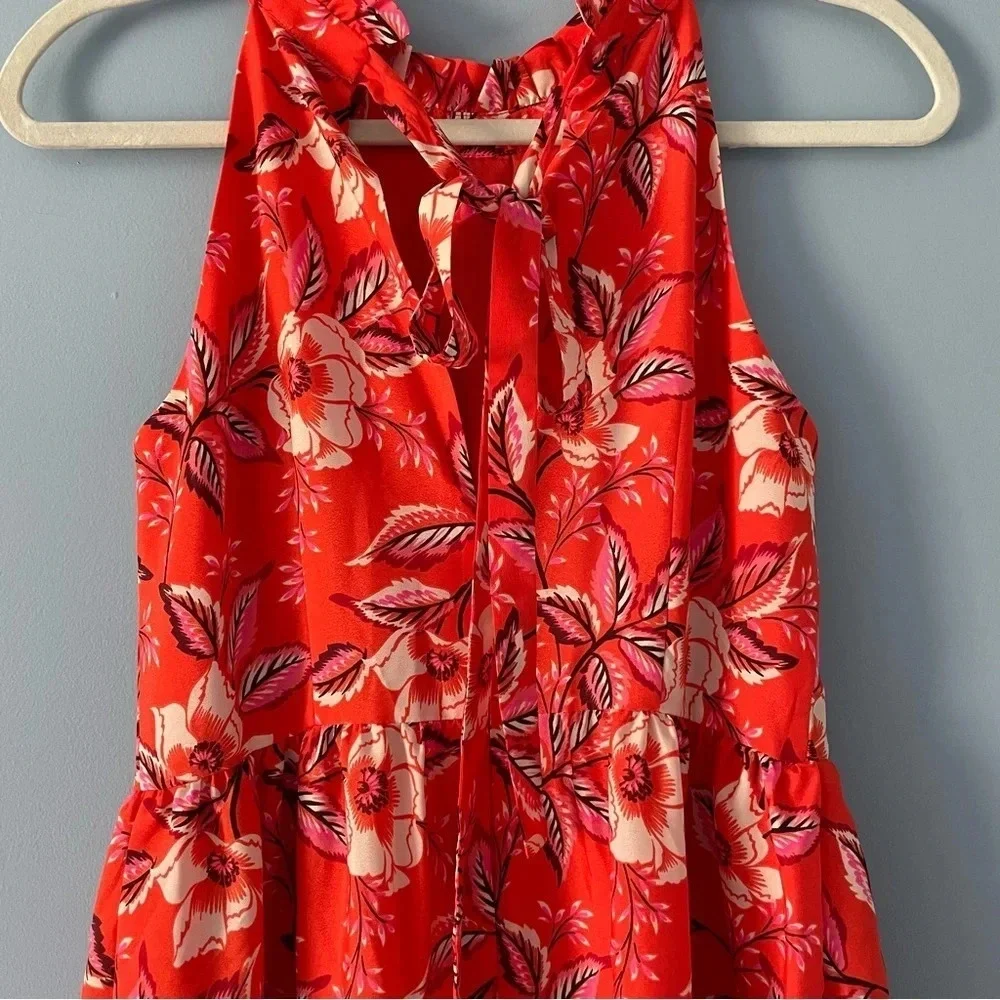 Eliza J high halter neck floral fit and flare Dress 18271 - Picture 6 of 11